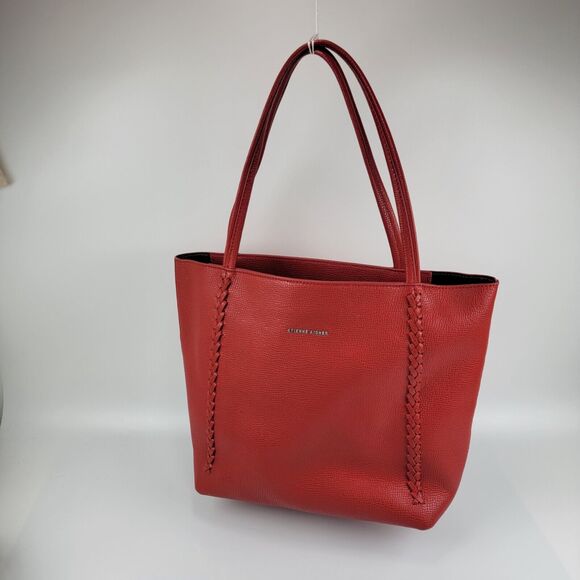 Etienne Aigner Red Leather Shoulder Tote Bag VGC